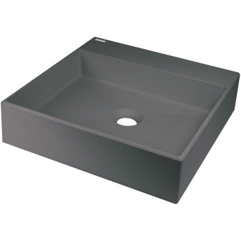 Umywalka granitowa nablatowa z miejscem na baterię - 400x400 mm Deante CQR_TU4S