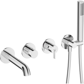 Bateria wannowa z zestawem prysznicowym podtynkowa Deante BQS_018P