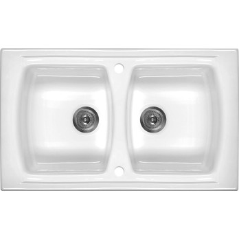 Zlewozmywak ceramiczny 2-komorowy Deante ZCL_620N
